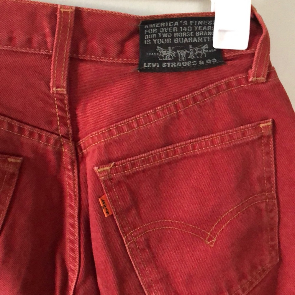 VINTAGE orange tag Burnt orange Levi Mom Jeans 27” Waist